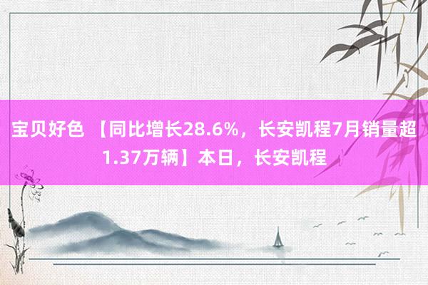 宝贝好色 【同比增长28.6%，长安凯程7月销量超1.37万辆】本日，长安凯程