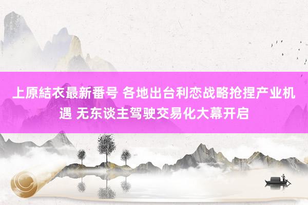 上原結衣最新番号 各地出台利恋战略抢捏产业机遇 无东谈主驾驶交易化大幕开启