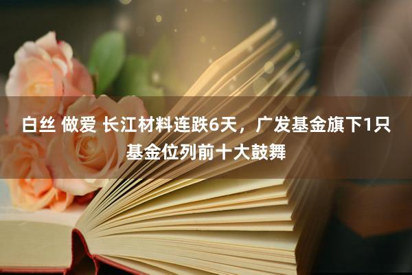 白丝 做爱 长江材料连跌6天，广发基金旗下1只基金位列前十大鼓舞