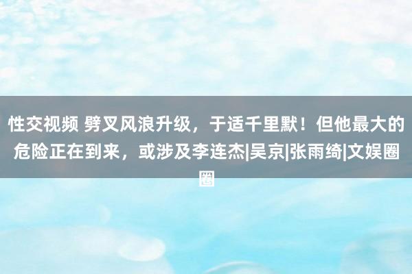 性交视频 劈叉风浪升级，于适千里默！但他最大的危险正在到来，或涉及李连杰|吴京|张雨绮|文娱圈